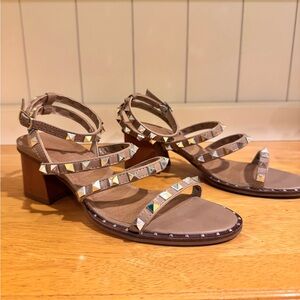 Sincerely Jules Tan Studded Sandals